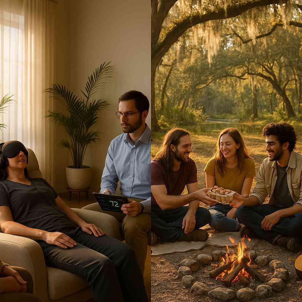 Compare Psilocybin Florida Therapy to Magic Mushroom Use